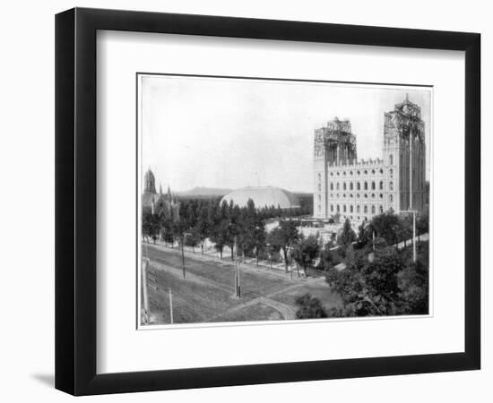 New Mormon Temple, Salt Lake City, Utah, Late 19th Century-John L Stoddard-Framed Premium Giclee Print