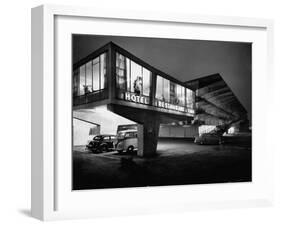 New Motel, Restaurant and Glass and Steel Garage-Ralph Crane-Framed Photographic Print