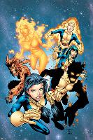 New Mutants No.13 Cover: Sunspot, Wolfsbane, Cannonball, Karma, Wind Dancer and New Mutants-Randy Green-Lamina Framed Poster