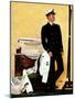 "New Naval Officer," July 10, 1943-John Falter-Mounted Giclee Print