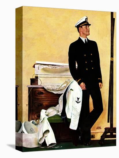 "New Naval Officer," July 10, 1943-John Falter-Stretched Canvas