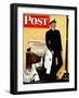 "New Naval Officer," Saturday Evening Post Cover, July 10, 1943-John Falter-Framed Premium Giclee Print