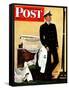 "New Naval Officer," Saturday Evening Post Cover, July 10, 1943-John Falter-Framed Stretched Canvas