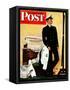 "New Naval Officer," Saturday Evening Post Cover, July 10, 1943-John Falter-Framed Stretched Canvas