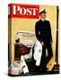 "New Naval Officer," Saturday Evening Post Cover, July 10, 1943-John Falter-Stretched Canvas