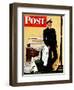 "New Naval Officer," Saturday Evening Post Cover, July 10, 1943-John Falter-Framed Giclee Print