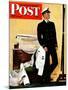 "New Naval Officer," Saturday Evening Post Cover, July 10, 1943-John Falter-Mounted Giclee Print
