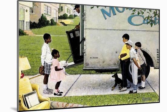 New Neighbors (or New Kids in the Neighborhood; Moving In)-Norman Rockwell-Mounted Premium Giclee Print