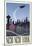 New New York Retro Travel Poster-null-Mounted Poster