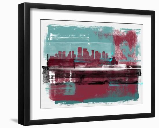 New Orleans Abstract Skyline I-Emma Moore-Framed Art Print