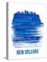 New Orleans Brush Stroke Skyline - Blue-NaxArt-Stretched Canvas