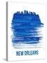 New Orleans Brush Stroke Skyline - Blue-NaxArt-Stretched Canvas
