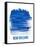New Orleans Brush Stroke Skyline - Blue-NaxArt-Framed Stretched Canvas