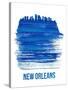 New Orleans Brush Stroke Skyline - Blue-NaxArt-Stretched Canvas