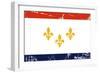 New Orleans City Flag, State Of Louisiana, U.S.A-Speedfighter-Framed Art Print