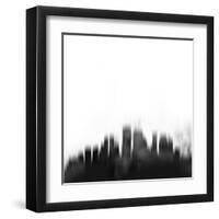 New Orleans City Skyline - Black-NaxArt-Framed Art Print