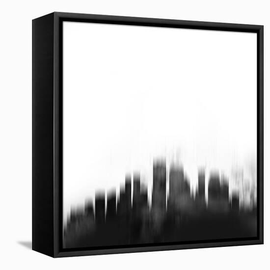 New Orleans City Skyline - Black-NaxArt-Framed Stretched Canvas