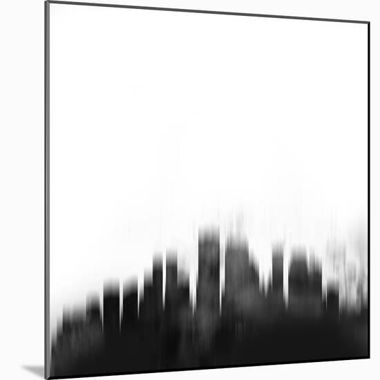 New Orleans City Skyline - Black-NaxArt-Mounted Art Print