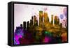 New Orleans City Skyline-NaxArt-Framed Stretched Canvas