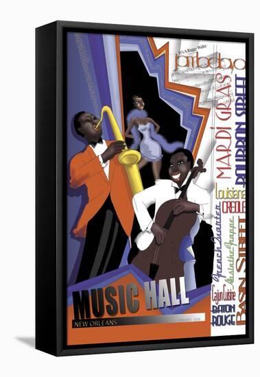 New Orleans Jazz Band-FS Studio-Framed Stretched Canvas