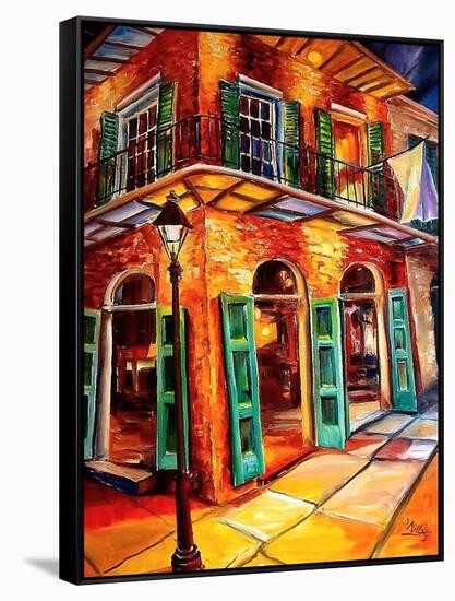 New Orleans Jazz Corner-Diane Millsap-Framed Stretched Canvas