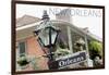 New Orleans, Louisiana - Building and Signpost-Lantern Press-Framed Art Print