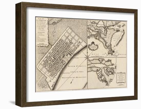 New Orleans, Louisiana, c.1759-Thomas Jefferys-Framed Art Print