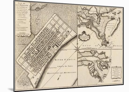 New Orleans, Louisiana, c.1759-Thomas Jefferys-Mounted Art Print