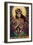 New Orleans, Louisiana - Day of the Dead Crossbones-Lantern Press-Framed Art Print