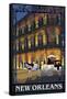 New Orleans, Louisiana, French Quarter Scene-Lantern Press-Framed Stretched Canvas