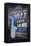 New Orleans, Louisiana - Jazz Club-Lantern Press-Framed Stretched Canvas