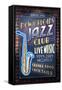 New Orleans, Louisiana - Jazz Club-Lantern Press-Framed Stretched Canvas