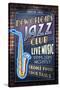 New Orleans, Louisiana - Jazz Club-Lantern Press-Stretched Canvas