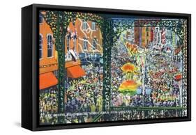 New Orleans, Louisiana - Mardi Gras Parade; Rex Greets Subjects-Lantern Press-Framed Stretched Canvas