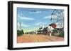 New Orleans, Louisiana - Pontchartrain Beach Amusement Park-Lantern Press-Framed Art Print