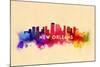 New Orleans, Louisiana - Skyline Abstract-Lantern Press-Mounted Art Print