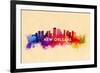 New Orleans, Louisiana - Skyline Abstract-Lantern Press-Framed Art Print