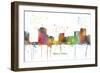 New Orleans Louisiana Skyline MCLR 1-Marlene Watson-Framed Giclee Print