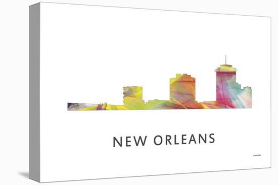 New Orleans Louisiana Skyline-Marlene Watson-Stretched Canvas