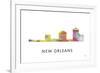 New Orleans Louisiana Skyline-Marlene Watson-Framed Giclee Print