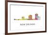 New Orleans Louisiana Skyline-Marlene Watson-Framed Giclee Print