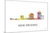 New Orleans Louisiana Skyline-Marlene Watson-Mounted Giclee Print