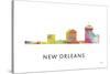 New Orleans Louisiana Skyline-Marlene Watson-Stretched Canvas