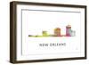 New Orleans Louisiana Skyline-Marlene Watson-Framed Giclee Print