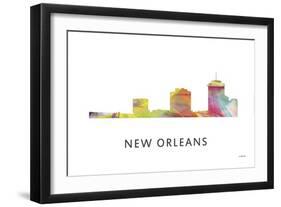 New Orleans Louisiana Skyline-Marlene Watson-Framed Giclee Print
