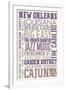New Orleans, Louisiana - Typography-Lantern Press-Framed Art Print