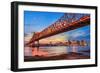New Orleans, Louisiana, USA at Crescent City Connection Bridge over the Mississippi River.-Sean Pavone-Framed Photographic Print