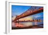 New Orleans, Louisiana, USA at Crescent City Connection Bridge over the Mississippi River.-Sean Pavone-Framed Photographic Print