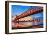 New Orleans, Louisiana, USA at Crescent City Connection Bridge over the Mississippi River.-Sean Pavone-Framed Photographic Print