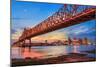 New Orleans, Louisiana, USA at Crescent City Connection Bridge over the Mississippi River.-Sean Pavone-Mounted Photographic Print